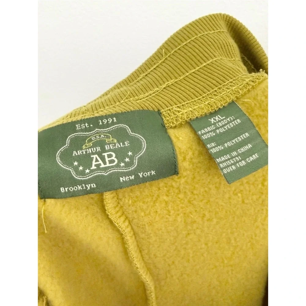 Arthur Beale Fleece Jogger Sweatpants Olive Green Size XL